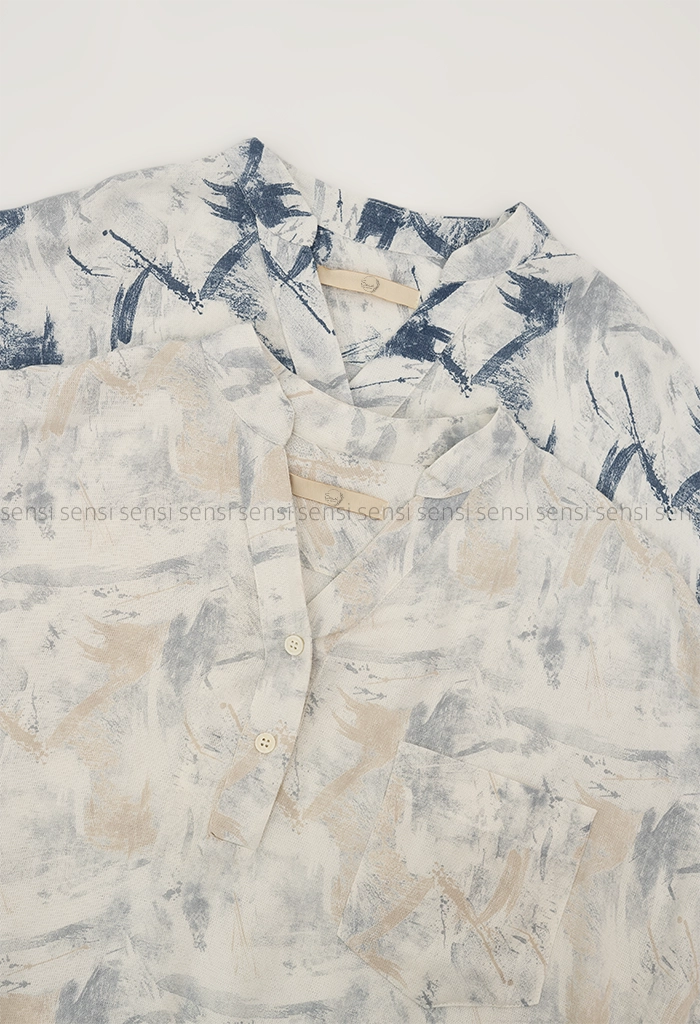 شومیز جلو بسته یقه هفت کد1005312